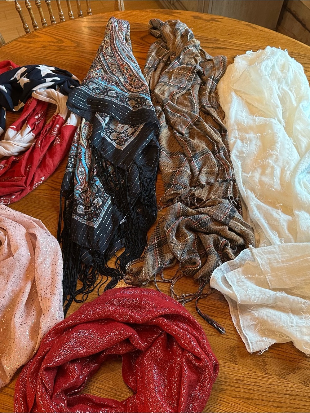 Lot of Seven Scarves- 4 infinity and 3 long
